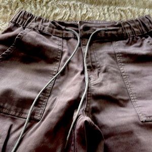 Distressed denim pants